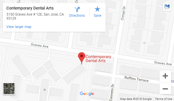 Location map of Contemporary Dental Arts